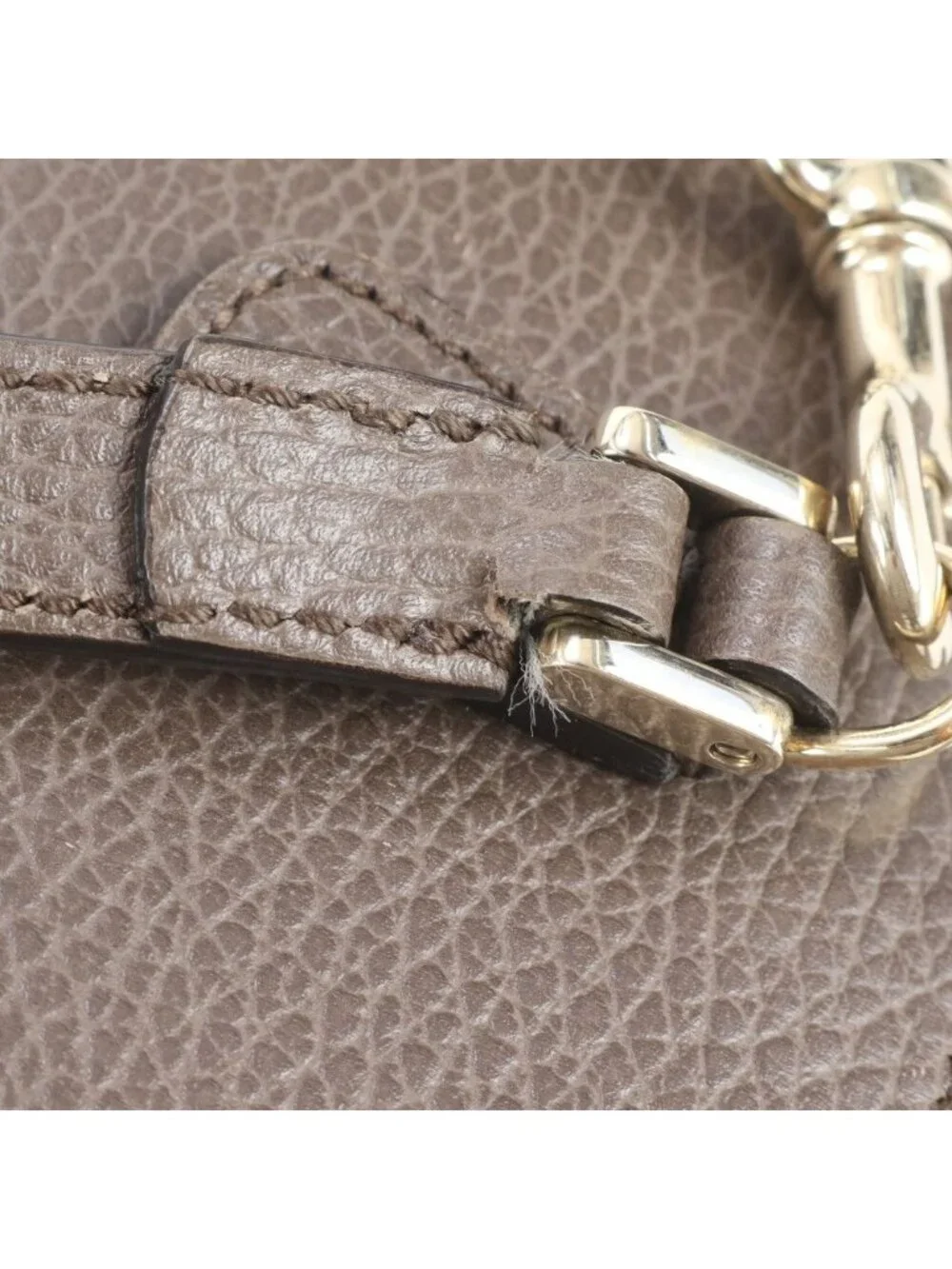Gucci Leather 2-Way Shoulder Bag Crossbody Hand Tote Brown